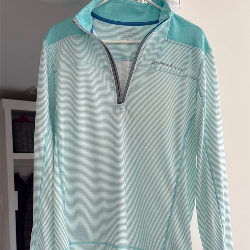 Vineyard Vines Light Blue Striped Pullover